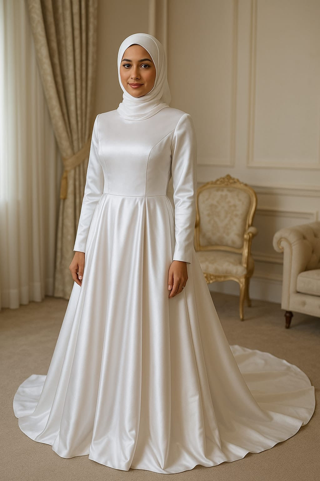 Layali Satin Bridal Gown