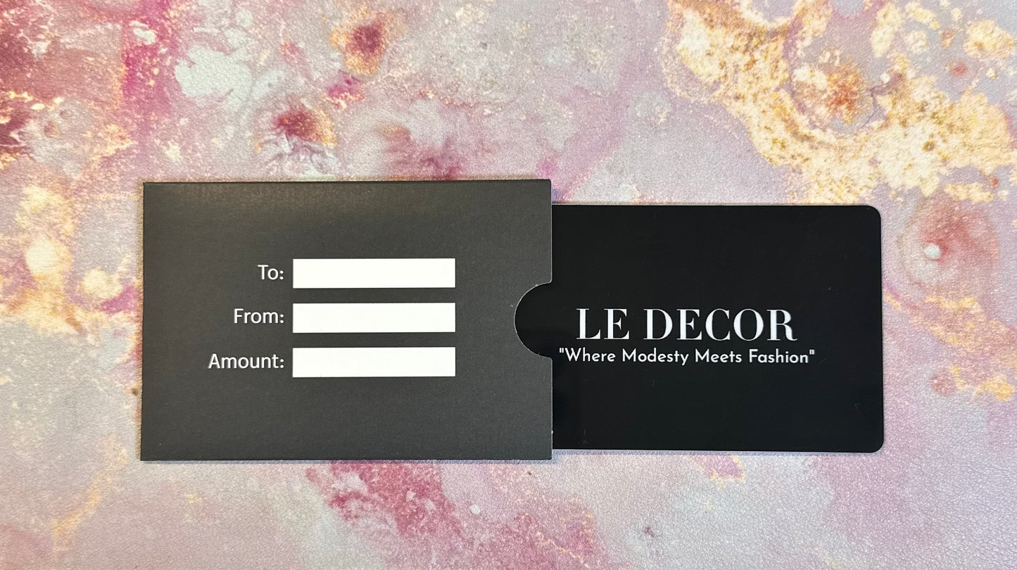 LE DECOR Gift Card