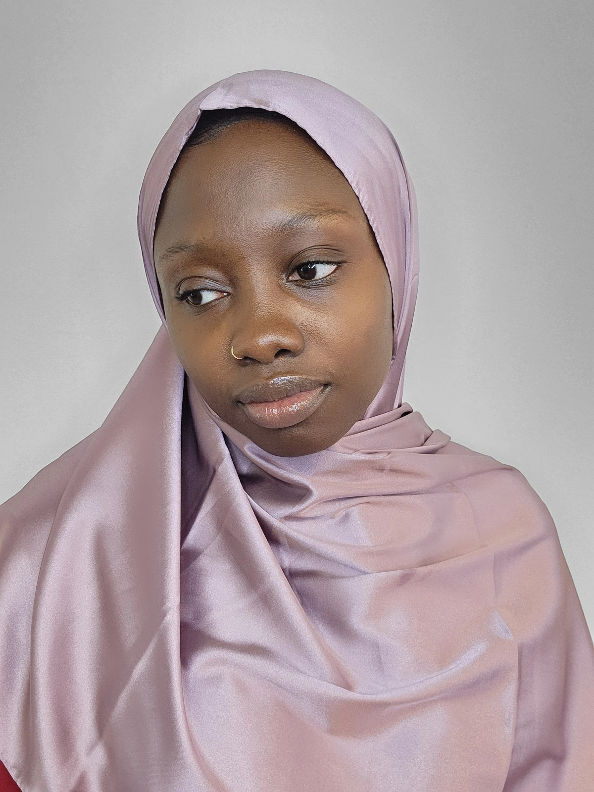 Lavender Satin Hijab - Le Décor
