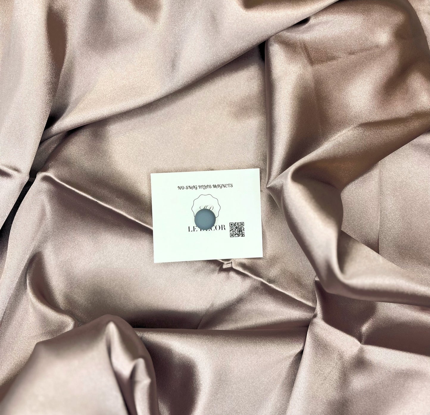 Gray Blue No- Snag Hijab Magnet - Le Décor