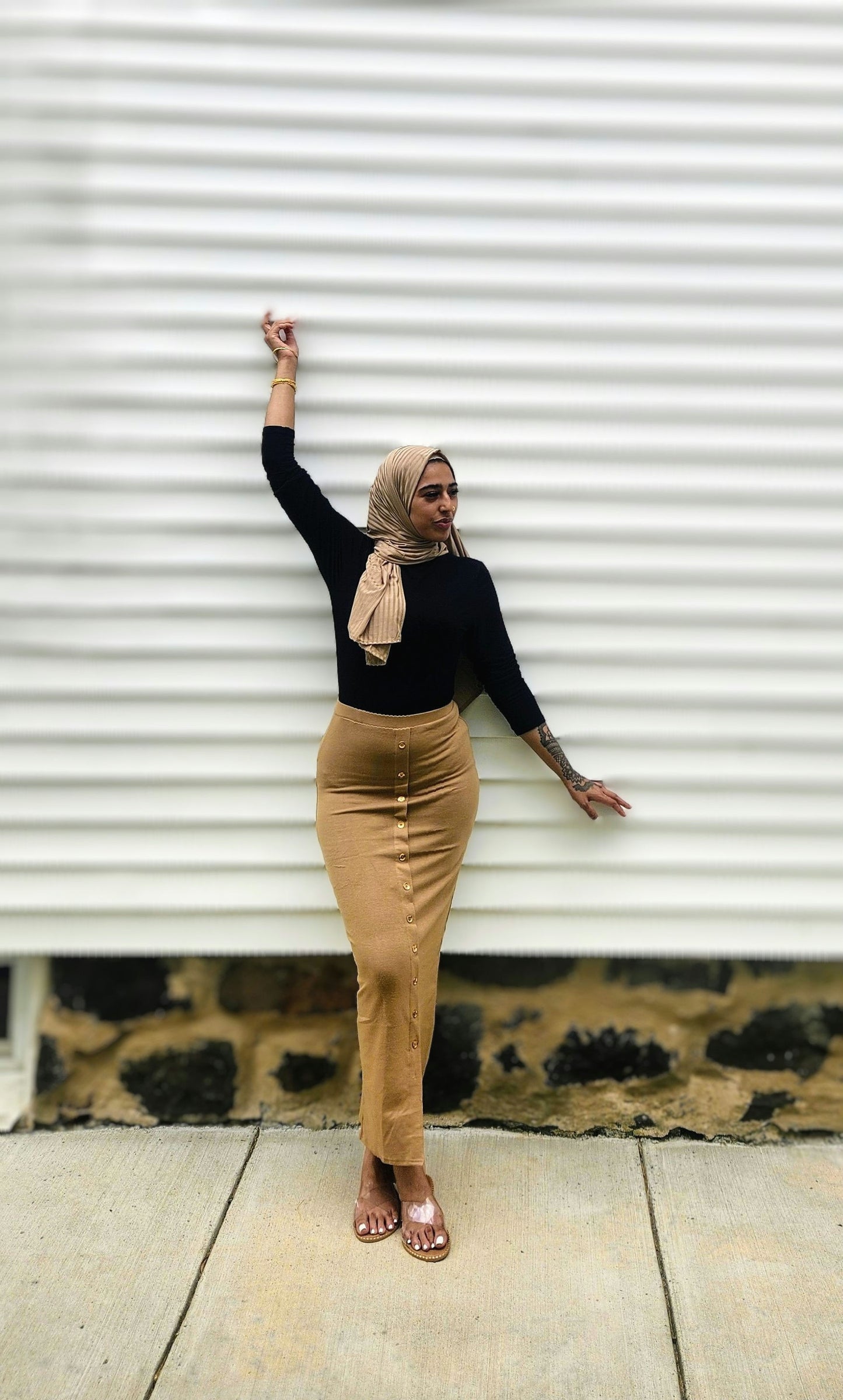 Tan Zara Skirt - Le Décor