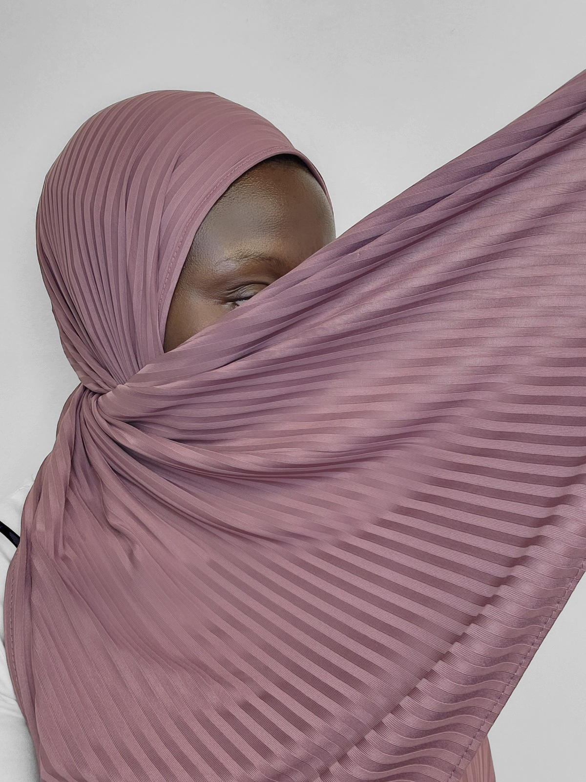 Rose Jersey Pleated Hijab - Le Décor