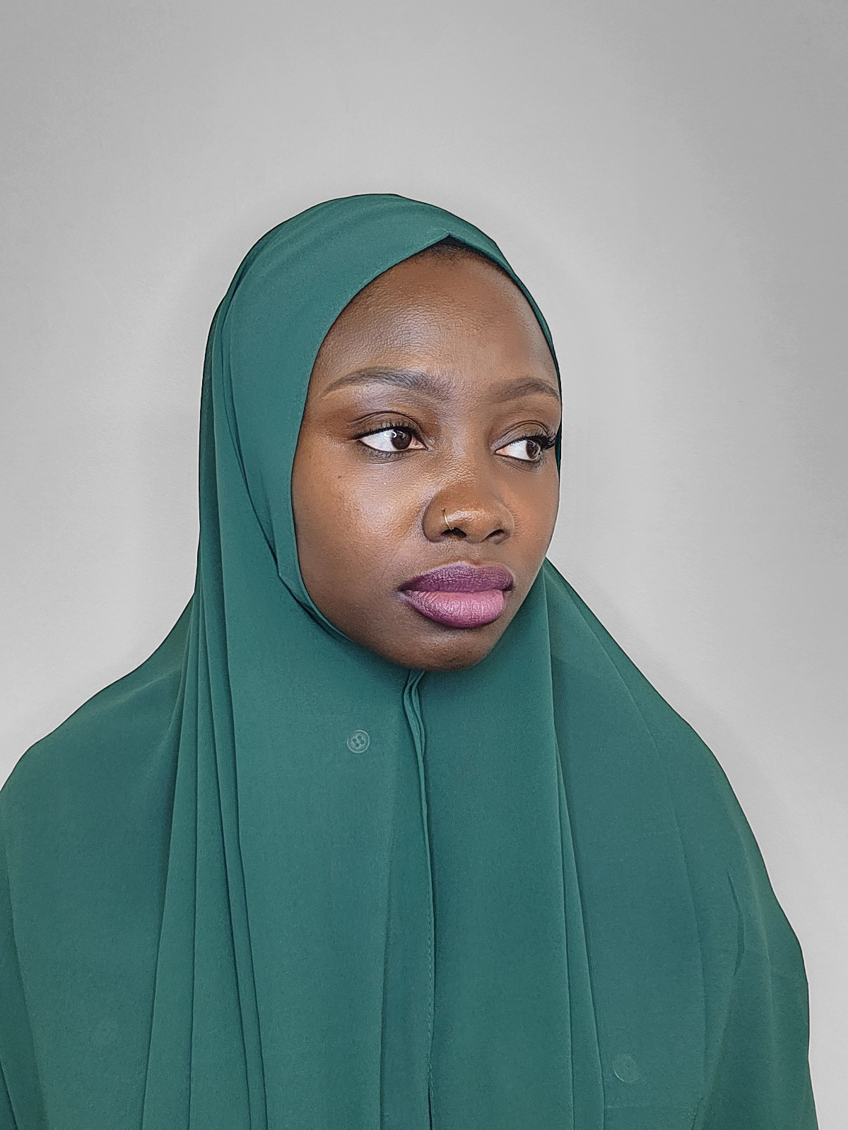 Pine Green Chiffon Hijab - Le Décor