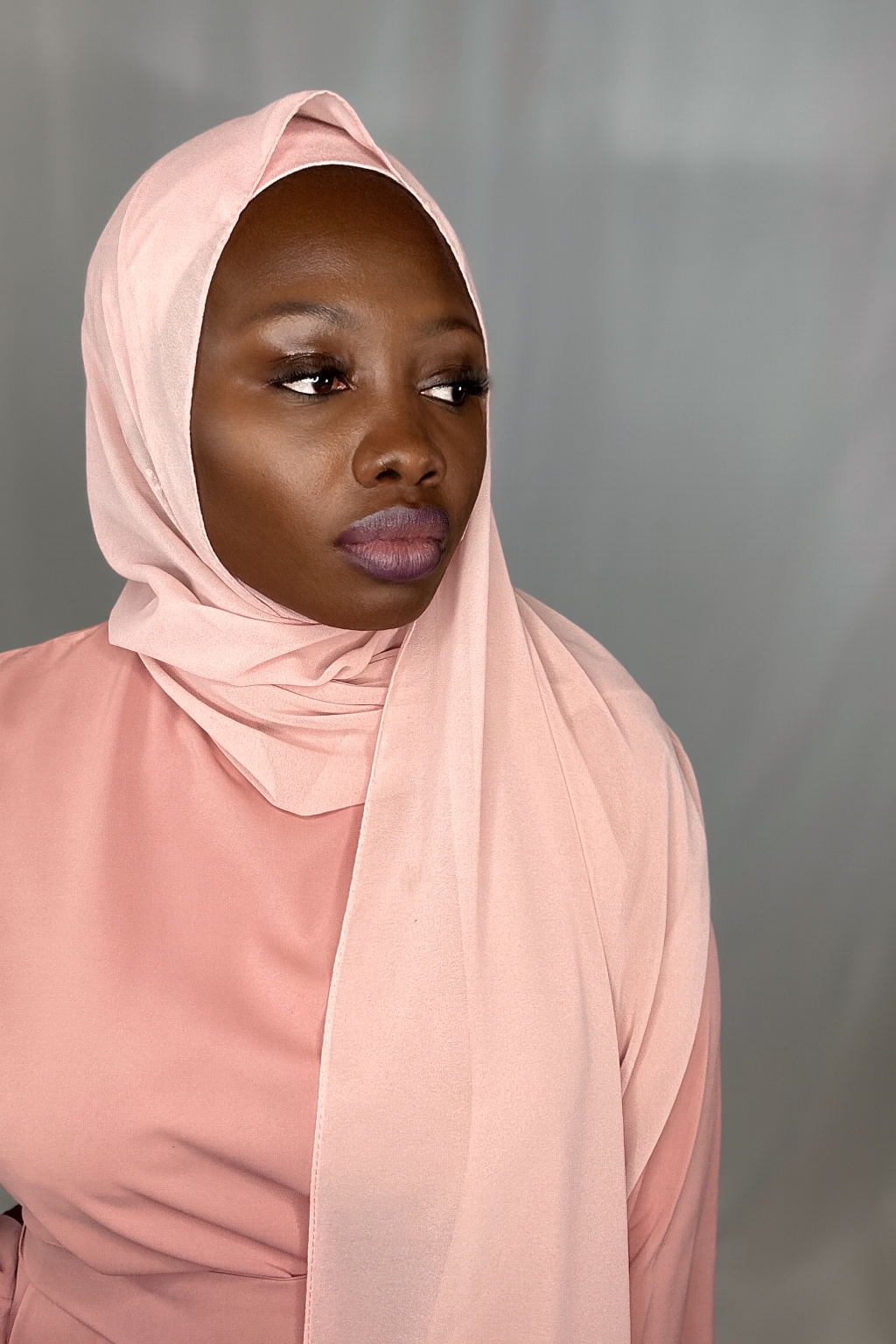 Petal Pink Lux Ruffle Hijab