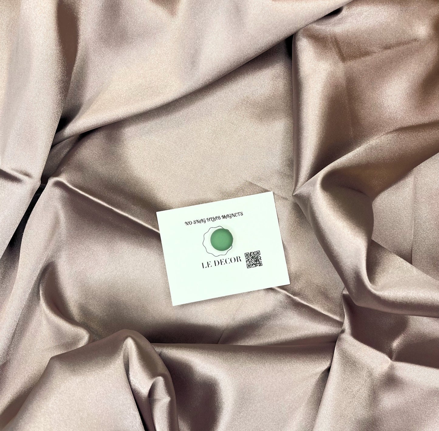 Mint Green No- Snag Hijab Magnets - Le Décor