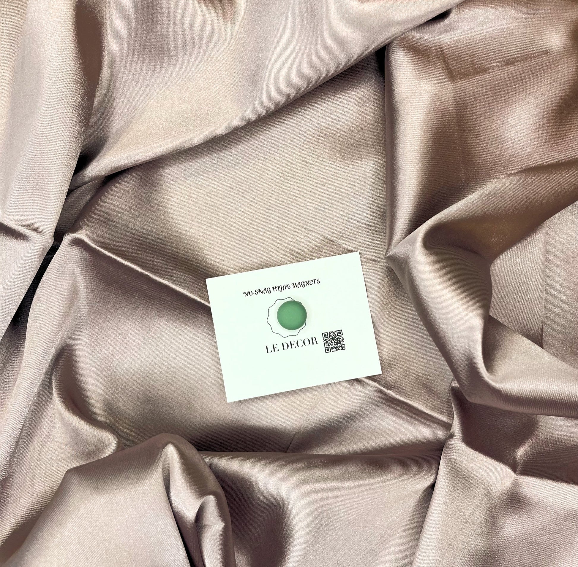Mint Green No- Snag Hijab Magnets - Le Décor