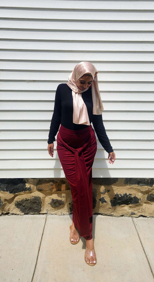 Maroon Amilia Skirt - Le Décor