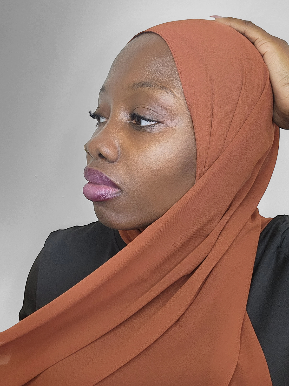 Cinnamon Chiffon Hijab - Le Décor