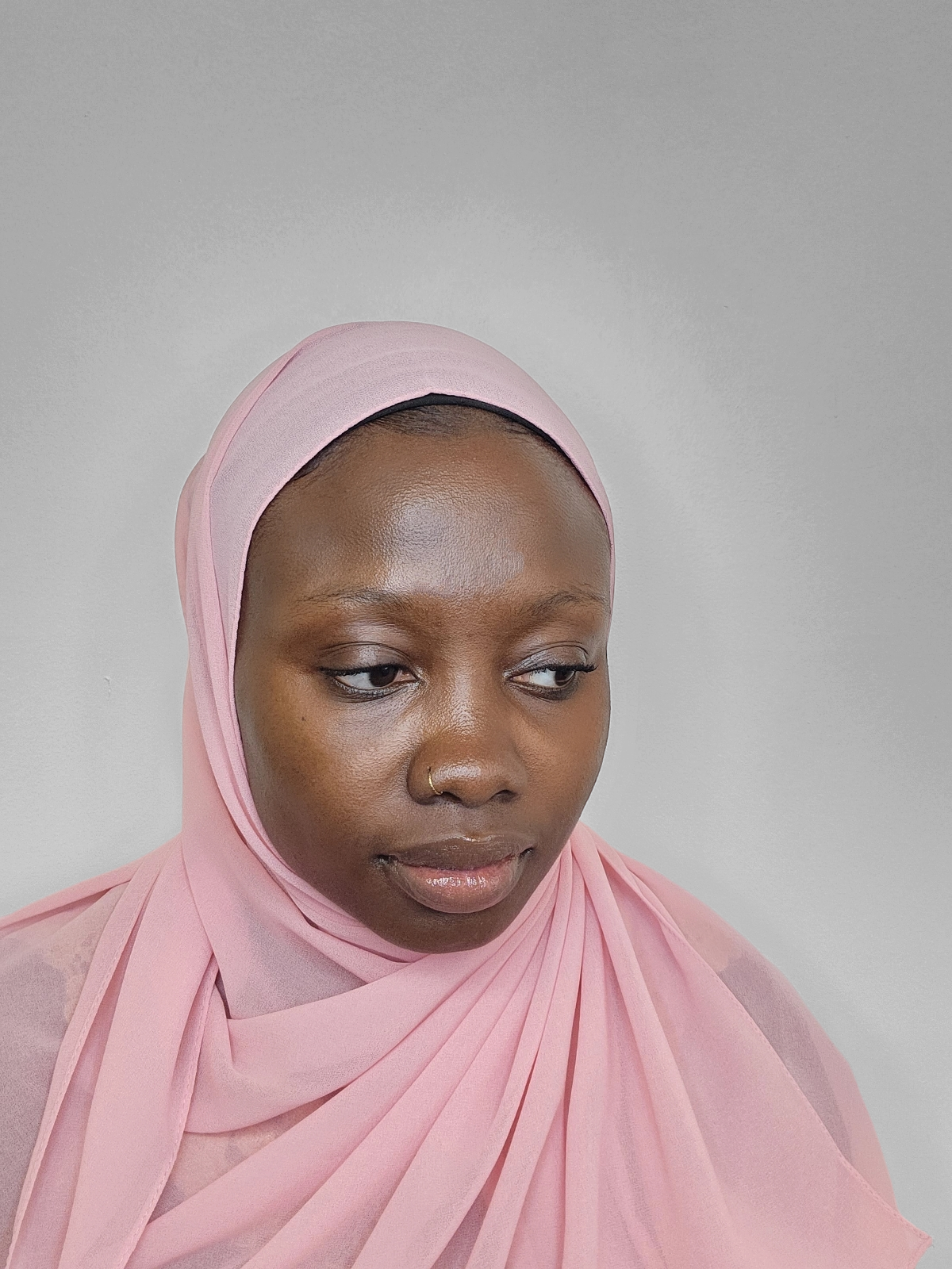 Baby Pink Chiffon Hijab - Le Décor