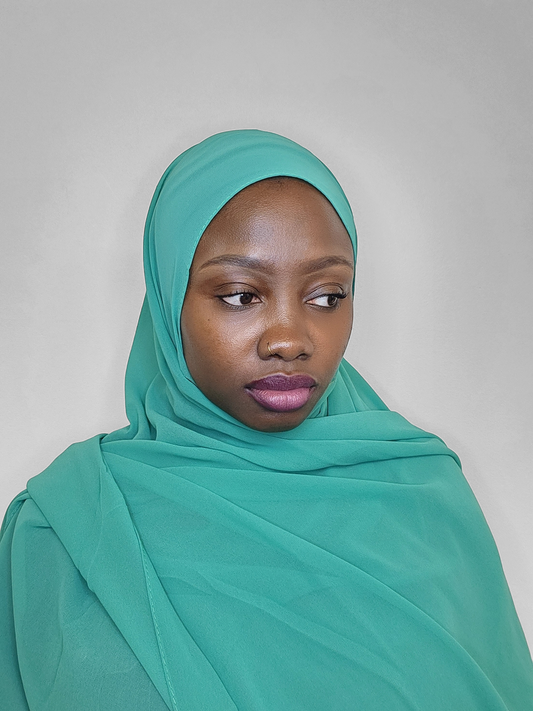 Turquoise Chiffon Hijab
